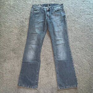 VINTAGE D&G DOLCE & GABBANA EMBROIDERED & STUDDED LOW RISE FLARE JEANS - 30 / 34